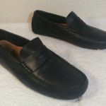 COLE HAAN MENS DRIVING MOCCASINS BLACK LEATHER LOAFERS SHOES SIZE 10.5 W GREAT