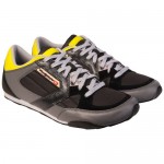 Diesel Mens Dynamykal Black Gray Casual Leather Lace Up Sneakers Shoes