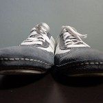 Men’s Boss by Hugo Boss Wing Tip Oxford Shoes Leather/Suede Sz 44 11 Grey/White