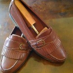 “VINTAGE” BEAUTIFUL & CLASSY “RUST” COLE HAAN BUCKLE FRINGE LOAFER SZ10(M) WOW