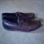 MENS BROWN LEATHER COLE HAAN NIKE AIR WATERPROOF SLIP ON LOAFERS BOAT SHOES 13
