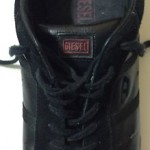 Diesel Footwear Men’s Or Women’s Black Leather Sneaker Evelyn Size 11, Men’s 9