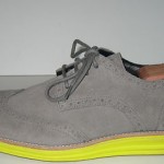 COLE HAAN LUNARGRAND WINGTIP OXFORD CHARCOAL YELLOW SUEDE SHOES 10.5 $248