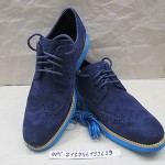 New Cole Haan LunarGrand Wing Tip Shoes, Navy Suede/Topaz,Size 8.5M, Retail $248