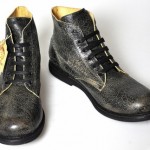 $350 NEW Diesel TATRA ORIGINAL Black Leather Ankle Boots 45/12