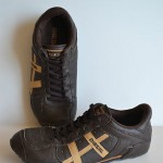 Men’s Diesel ‘Avy’ Dark Brown Leather Fashion Sneakers, size 9 M