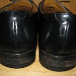 COLE HAAN MENS BLACK LEATHER TIE SHOES SZ 10.5D