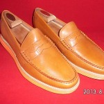 COLE HAAN Mens LunarGrand Penny Loafer Shoes Orange Leather  Size 9M – NWOB