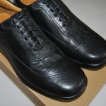Mens COLE HAAN Air Conner Leather Lace Up Shoes Size 11 – Black/Black – NEW $198