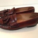 COLE HAAN Mens Pinch Tassel Loafers Shoe Mahogany Leather 7.5 D Nice EUC Italy
