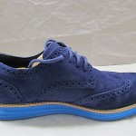 New Cole Haan LunarGrand Wing Tip Shoes, Navy Suede/Topaz,Size 8.5M, Retail $248