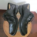 Mens sz 9 M Clarks black leather lace tie oxford casual shoes