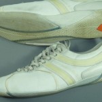 Mens Hugo Boss White Nylon Leather Sneakers 46 sz 13 M Shoes