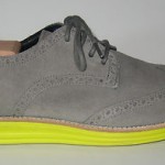 COLE HAAN LUNARGRAND WINGTIP OXFORD CHARCOAL YELLOW SUEDE SHOES 9.5 M $248