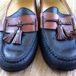 Men’s Cole Haan Two Tone Tassel Loafer Black Brown 11 D