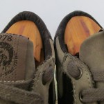 Mens sz 9.5 M gray leather Diesel 978 athletic sneakers tennis shoes