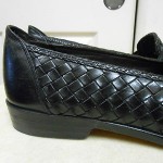 COLE HAAN BRAGANO BLACK WOVEN LEATHER DRIVING SHOES MENS 10.5 W
