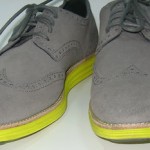 COLE HAAN LUNARGRAND WINGTIP OXFORD CHARCOAL YELLOW SUEDE SHOES 10.5 $248