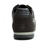 $225 Hugo Boss Sneakers Mens Black Shoes 13 46 Trainers Walking .5 Brown Silver