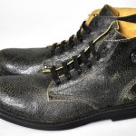 $350 NEW Diesel TATRA ORIGINAL Black Leather Ankle Boots 45/12