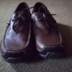 MENS BROWN LEATHER COLE HAAN NIKE AIR WATERPROOF SLIP ON LOAFERS BOAT SHOES 13