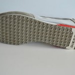 Men’s Diesel ‘Pass On’ Red and Gray Leather Fashion Sneakers, size 13 M