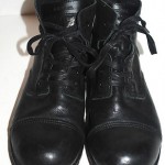 Men’s DIESEL Workmate II Classic Black Leather Ankle Boots Sz 10.5 / EU 44