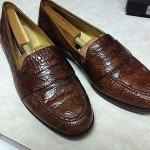 Men’s Bragano by Cole Haan Brown Crocodile Loafers – Genuine