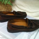 Cole Haan Black/Brown Suede Leather Loafers w/Tassels Men’s Shoes Size 8.5M