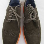 Cole Haan Nike Lunargrand Wingtip Dark Brown Orange Suede Shoes Size 8 M