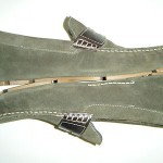COLE HAAN Loden Green Suede DRIVING MOCS LOAFERS Shearling Lined MEN’S 8M EUC!