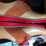 Cole Haan Lunargrand Saddle 8.5 Tan Red Lunarlon Flyknit