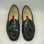 Cole Haan 03506 Black Leather Pinch Tassel Loafers Shoes Mens Size 13B EUC