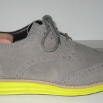 COLE HAAN LUNARGRAND WINGTIP OXFORD CHARCOAL YELLOW SUEDE SHOES 10.5 $248