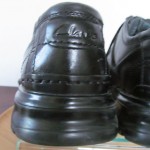 Mens sz 9 M Clarks black leather lace tie oxford casual shoes