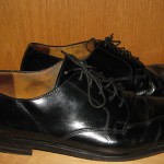 COLE HAAN MENS BLACK LEATHER TIE SHOES SZ 10.5D