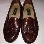 COLE HAAN Mens Pinch Tassel Loafers Shoe Mahogany Leather 7.5 D Nice EUC Italy