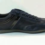 Boss Orange Hugo Boss MensSilvans LeatherSuede sneakers navy blue(50235181-401)