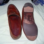 u COLE HAAN BROWN LEATHER PENNY LOAFERS MENS 8.5 M
