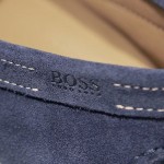 $245 HUGO BOSS Blue Drivers Loafers Shoes 9.5 42.5 Mens Casual Moccasins 10 43