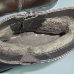Mens Hugo Boss Brown Leather Zipper Ankle Boots 10.5 D Shearling Lined UK9.5