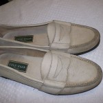 MENS COLE HAAN PENNY LOAFERS BEIGE SLIP ON SHOES SIZE 10.5 D W/L DOUBLE DUSTBAG