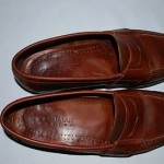 Mens Shoes COLE HAAN  Brown Oiled Leather Casual Slip On Penny Loafers Sz 11 D