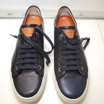 HUGO BOSS Selection Mens Shoes Fashion Navy Leather Sneakers  Eur 43, US 10
