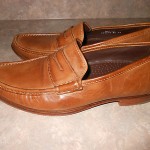 Cole Haan Mens Tan Leather Penny Loafers Size 10 M