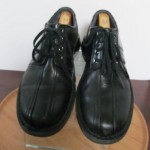 Mens sz 9 M Clarks black leather lace tie oxford casual shoes
