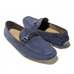 $245 HUGO BOSS Blue Drivers Loafers Shoes 9.5 42.5 Mens Casual Moccasins 10 43