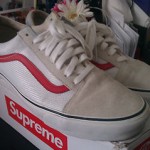 Supreme Vans Old Skool 92 White/Red/Mesh Size 11