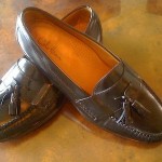 “VINTAGE” BEAUTIFUL BOLD & “BLACK” COLE HAAN”PINCH TASSEL”LOAFER SZ11(D) AWESOME