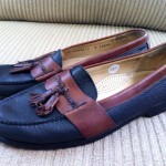 Men’s Cole Haan Two Tone Tassel Loafer Black Brown 11 D